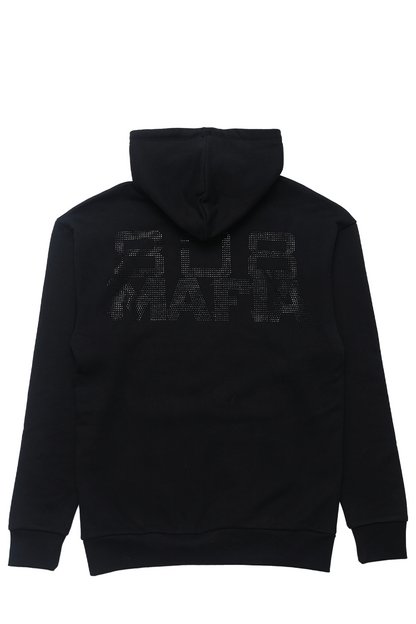 808 Hoodie — Rhinestone (Tonal Black)